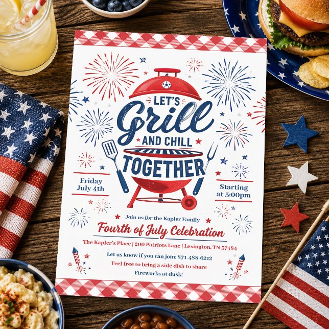 Einladung zur 4. Juli BBQ-Party (Von Creator hochgeladen)