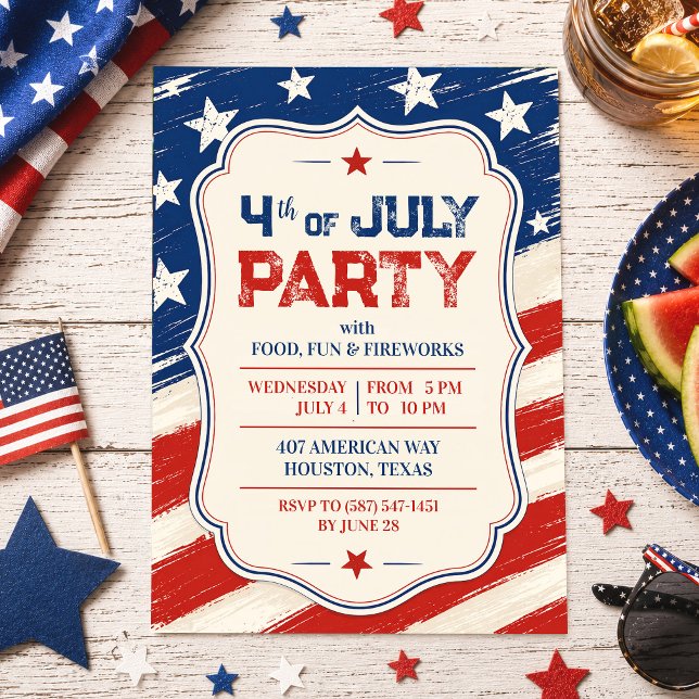 Einladung zur 4. Juli BBQ-Party (Von Creator hochgeladen)