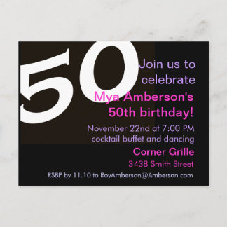 Einladung zur 50. Geburtstagspartei