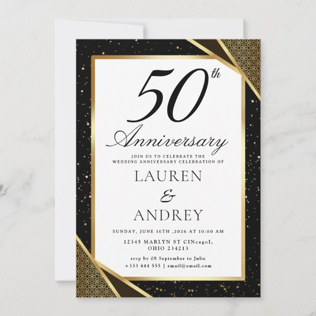 Einladung zur 50. Hochzeitstag-Feier (Vorderseite)