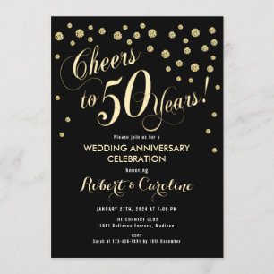 Einladung zur 50. Hochzeitstag-Feier - Schwarz & G