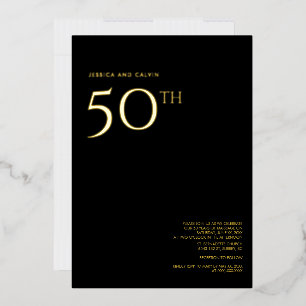 Einladung zur 50. Hochzeitstag-Feier Schwarz & Gol