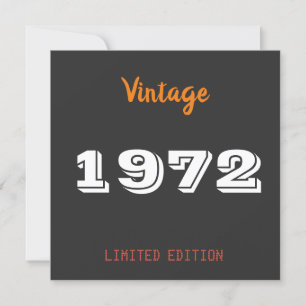 Einladung zur 54. Geburtstagsparty - Vintag 1972