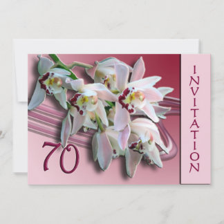 Einladung zur 70. Geburtstagspartei - Orchideen