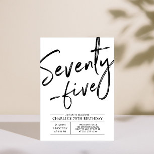 Einladung zur 75. Geburtstagsparty