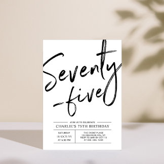 Einladung zur 75. Geburtstagsparty