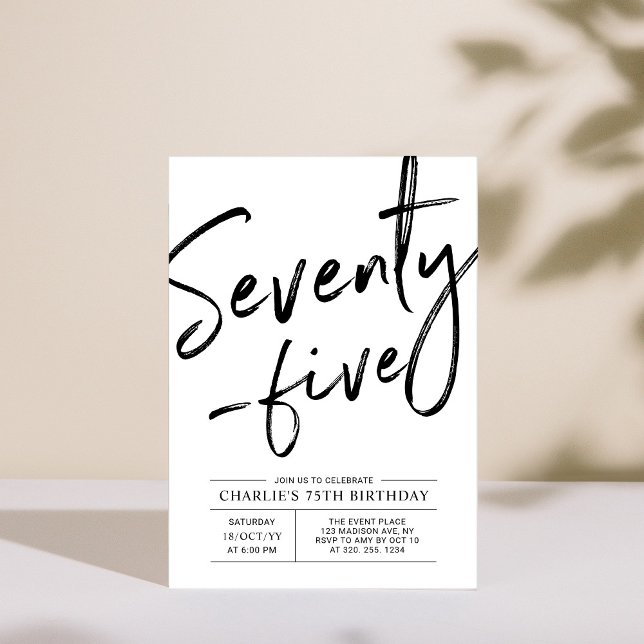 Einladung zur 75. Geburtstagsparty (Von Creator hochgeladen)