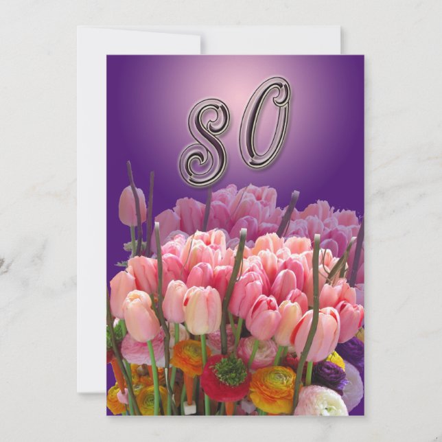 Einladung zur 80. Geburtstagsfeier (Vorderseite)