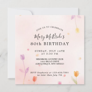 Einladung zur 80. Geburtstagskarte