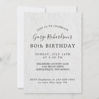 Einladung zur 80. Geburtstagskarte