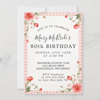 Einladung zur 80. Geburtstagskarte