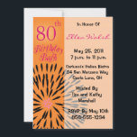Einladung zur 80. Geburtstagsparty von Funky Flora<br><div class="desc">Ihre Gäste werden diese kühne,  festliche und funky Blumengeburtstagsfeier Liebe.  Sie können die Schriftart,  die Schriftart-Farben und den Text leicht anpassen.  Vergessen Sie nicht,  auch das passende Zubehör zu suchen!</div>