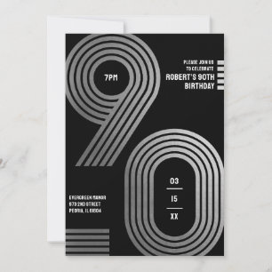 Einladung zur 90. Geburtstagsfeier Modern Geometri