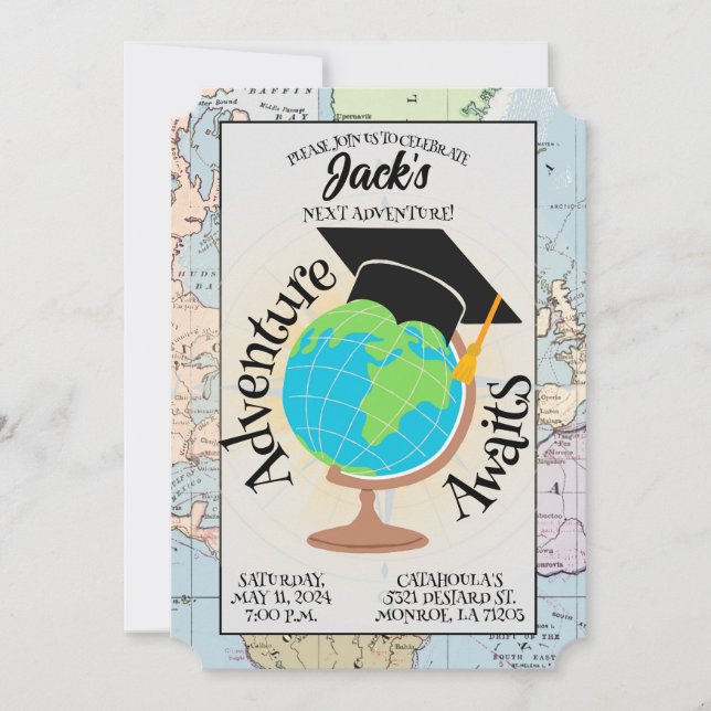 Einladung zur Abenteuerveranstaltung (Vorderseite)