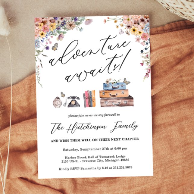 Einladung zur Abschiedsfeier - Abenteuer warten (Adventure Awaits Going Away Party Invitation
)