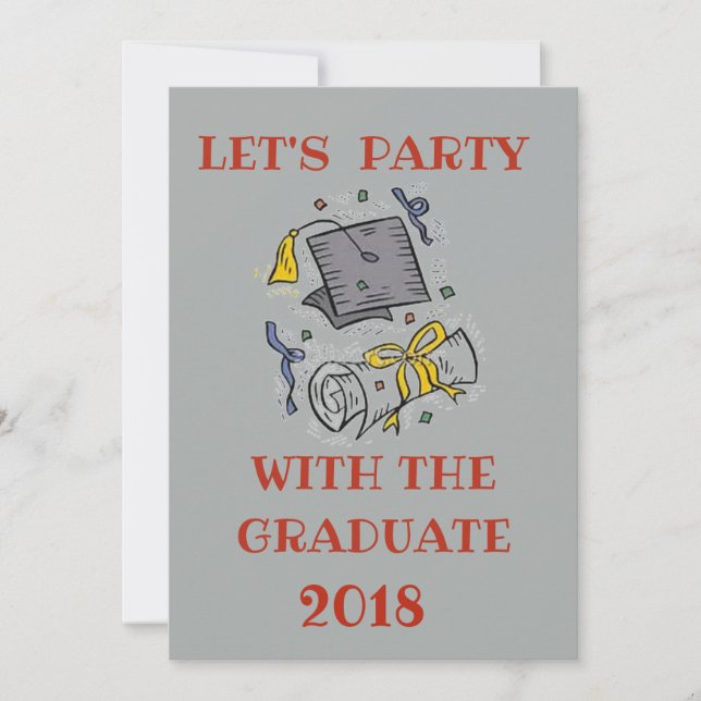 EINLADUNG ZUR ABSCHLUSSPARTY (Vorderseite)