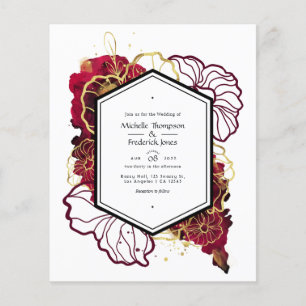 Einladung zur Abstrakten Hochzeit in Burgund und G Flyer