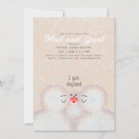 Einladung zur Adoption Snowman Family