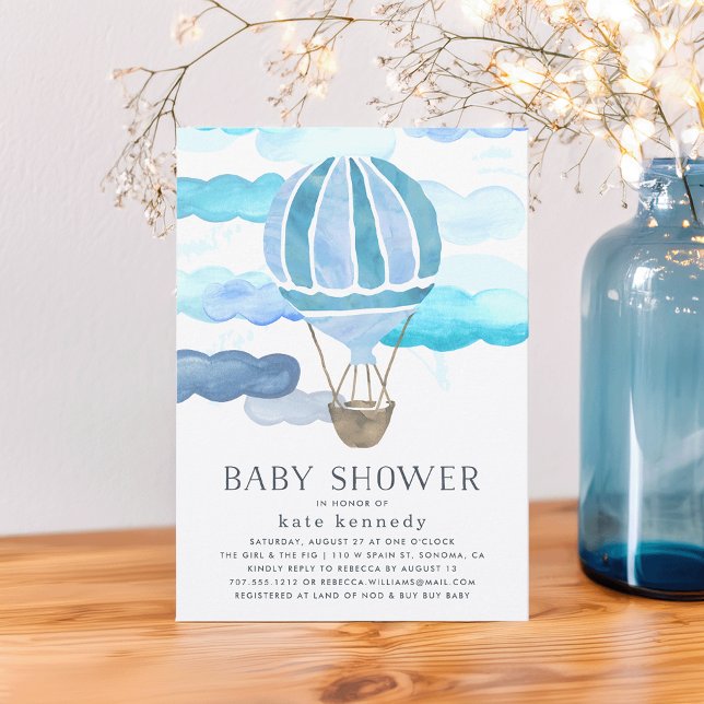 Einladung zur Air Baby Dusche | Blau (Von Creator hochgeladen)