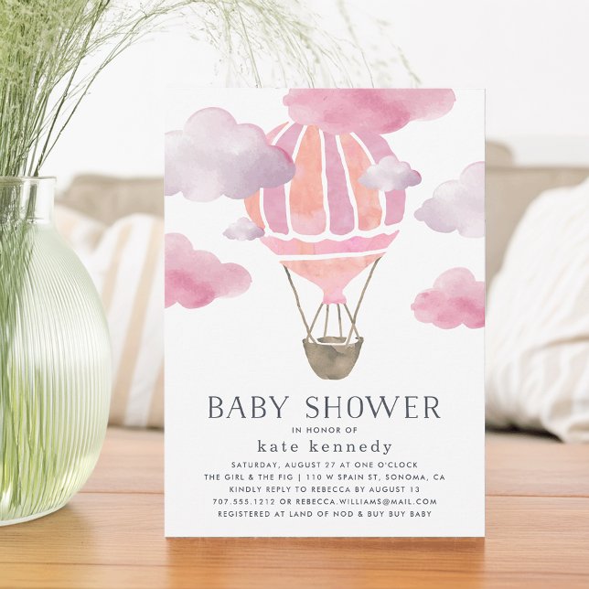 Einladung zur Air Baby Dusche | Rosa (Von Creator hochgeladen)