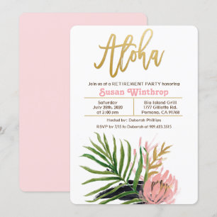 Einladung zur Aloha-Tropical-Ruhestandsfeier