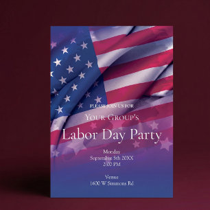 Einladung zur American Flag Labor Day-Party