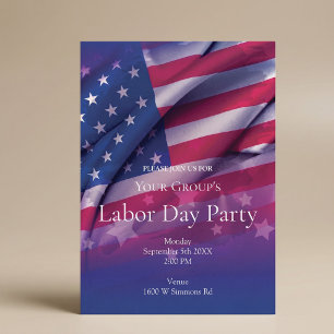 Einladung zur American Flag Labor Day-Party