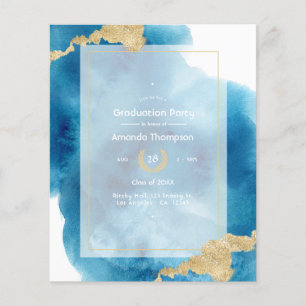 Einladung zur Aquarell Beach Graduation Party Flyer
