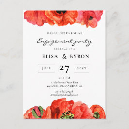 Einladung zur Aquarellveranstaltung für Rote Mohnc Postkarte