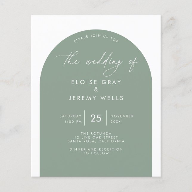 Einladung zur Arch-Hochzeit (Vorderseite)