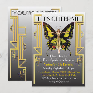 Einladung zur Art Deco-Flapper-Party der brüllende