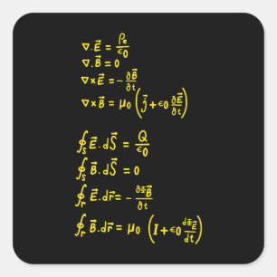 Einladung zur Aufkleber-Formel für Physik Quadratischer Aufkleber