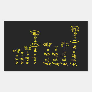 Einladung zur Aufkleber-Formel für Physik Rechteckiger Aufkleber