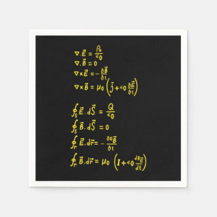 Einladung zur Aufkleber-Formel für Physik Serviette