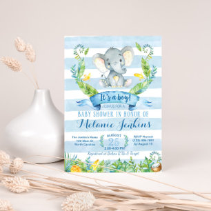 Einladung zur Baby-Dusche, Elephant-Babydusche