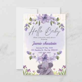 Einladung zur Baby-Duschkarte