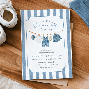 Einladung zur Baby-Party "Blue Jean Baby"