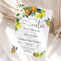 Einladung zur Baby-Party Little Cutie Citrus