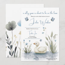 Einladung zur Baby-Party Little Goose