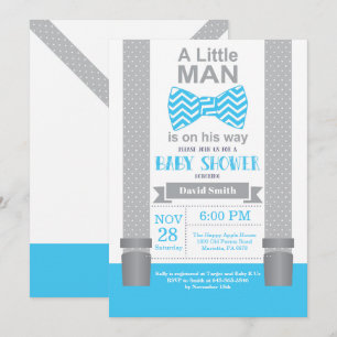 Einladung zur Baby Shower für den kleinen Mann in 