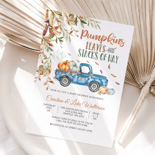 Einladung zur Baby Shower im Herbst