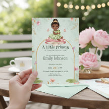 Einladung zur Baby Shower Kleine Prinzessin Frosch