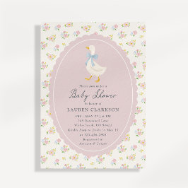 Einladung zur Baby Shower mit der Gans aus dem Mär