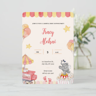 Einladung zur Babydusche | Circus Party