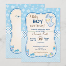 Einladung zur Babydusche, ein Junge