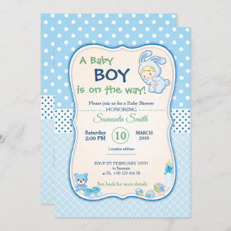 Einladung zur Babydusche, ein Junge