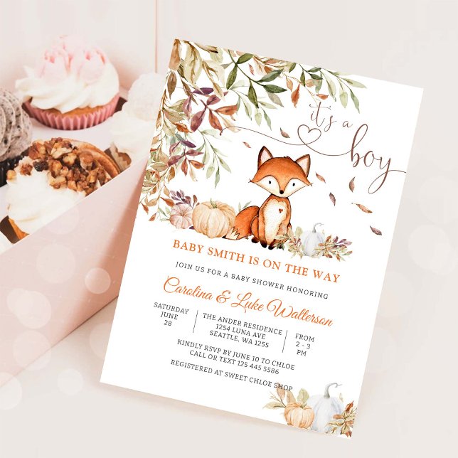 Einladung zur Babyparty Autumn Fox (Von Creator hochgeladen)