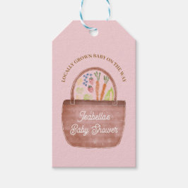 Einladung zur Babyparty 'Baby Girl Farmer's Market Geschenkanhänger
