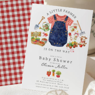Einladung zur Babyparty für den kleinen Landwirt