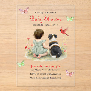 Einladung zur Babyparty für ein Baby Mädchen und i